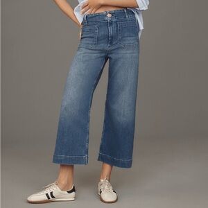 Anthropologie Pilcro High-Rise Wide Leg Jeans, Medium Wash, Size 30